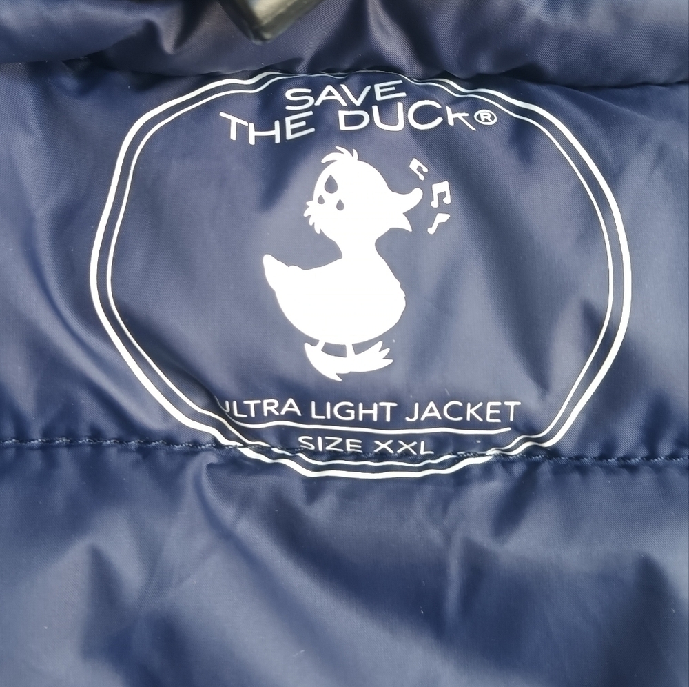 Save The Duck Men's XXL Ultra Light "Down" Storm Grey Puffer Vest NWT - Picture 5 of 7